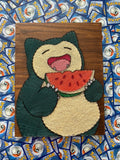 Sleepy Giant Eating Watermelon